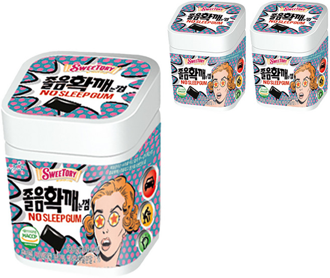 스위토리 졸음확깨는 껌, 108g, 3개