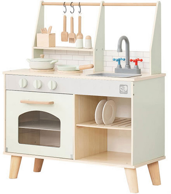 야야 우디쿡 원목 주방놀이, 혼합색상, 1개