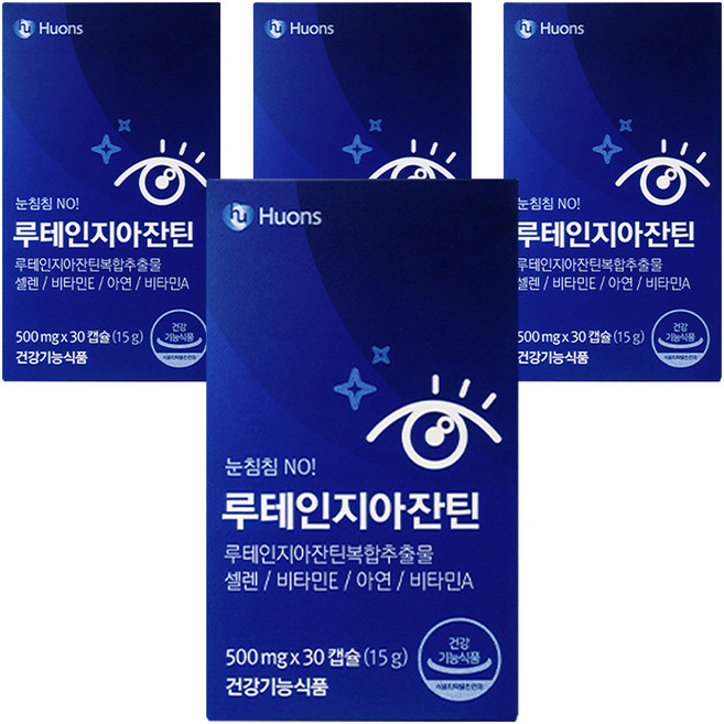 휴온스 루테인 지아잔틴, 30정, 4개