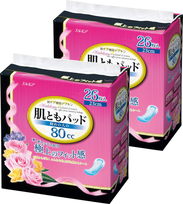 ELLEMOI 日本一番 失禁棉墊 微量型, 23cm, 26片, 2包