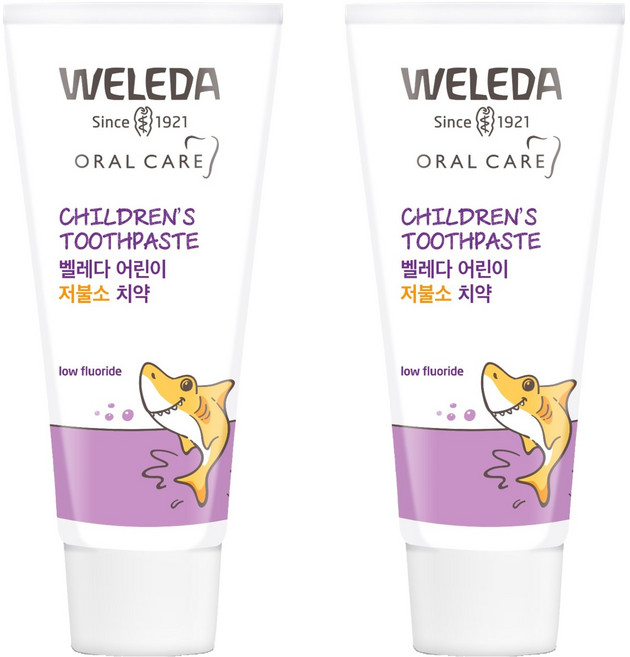 벨레다 아동용 저불소 치약, 60g, 2개