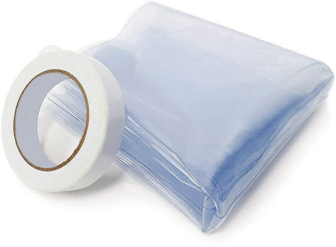 쾌청 pvc 두꺼운 0.5mm 방풍비닐 + 양면테이프 세트, 1개