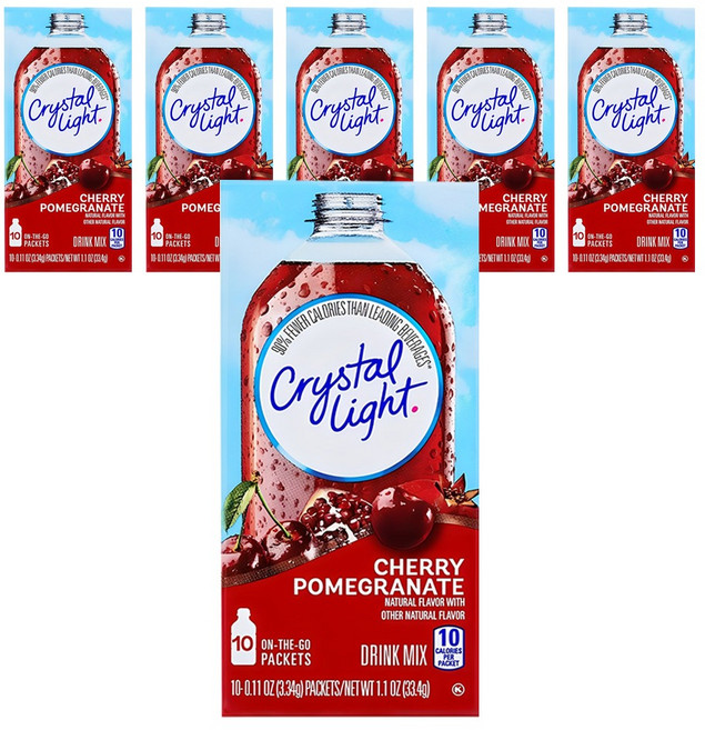 크리스탈라이트 체리석류 음료베이스 분말, 3.34g, 10개입, 6개