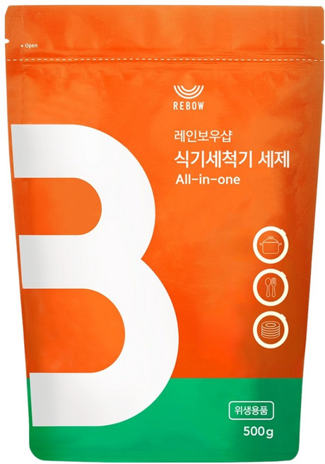 레인보우샵 올인원 식기세척기 세제 리필, 500g, 1개