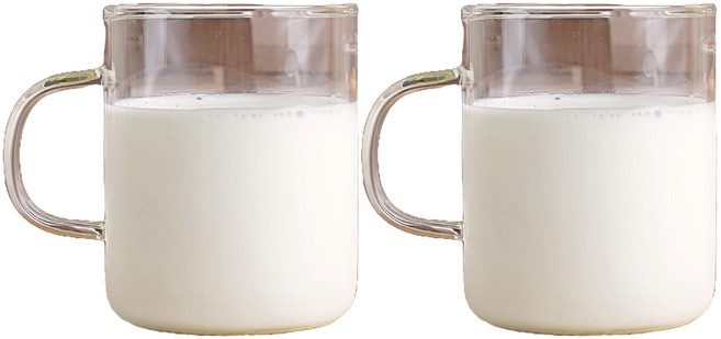 마카 내열 머그컵 300ml M-05, 투명, 2개