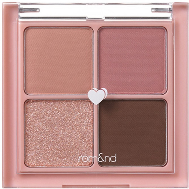 rom&nd 台灣公司貨 浪漫四色眼影盤 02 Dry Rose乾燥玫瑰, 02 Dry Rose 乾燥玫瑰, 1個