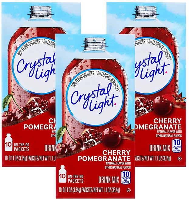 크리스탈라이트 체리석류 음료베이스 분말, 3.34g, 10개입, 3개