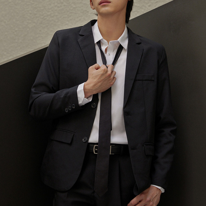 Elsso 男士 Homme 防皺彈性修身襯衫