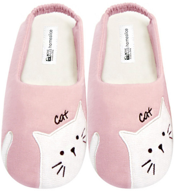 홈앨리스 화이트냥 덧신, 핑크, 1개