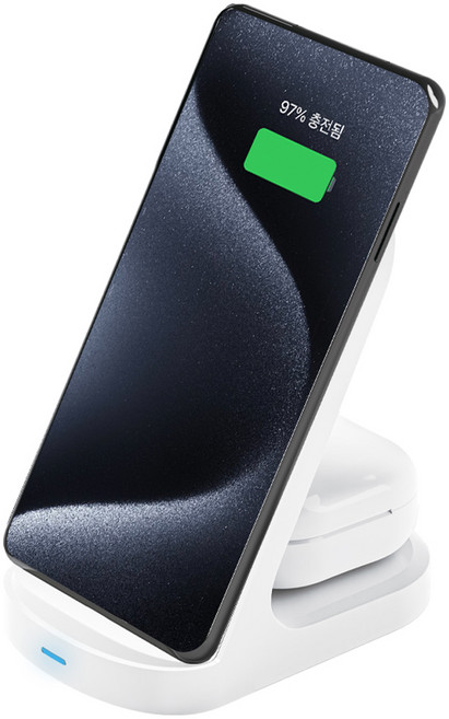 엑토 2in1 스마트폰 무선 이어폰 멀티 충전기 MTA-53, 화이트, 1개