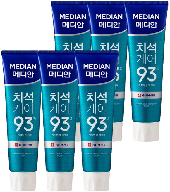 메디안 치석 잇몸 치약, 120g, 6개