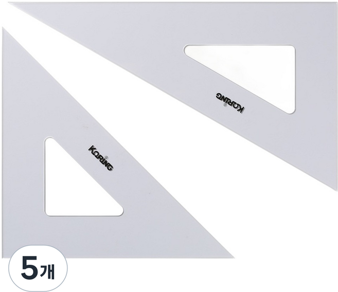 코링 템플레이트 제도용 삼각자 2종 세트 36cm KS-1-36, 5개