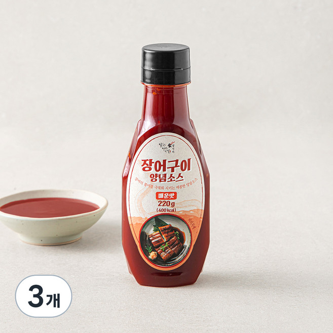 잘식비 장어구이 양념소스 매운맛, 220g, 3개