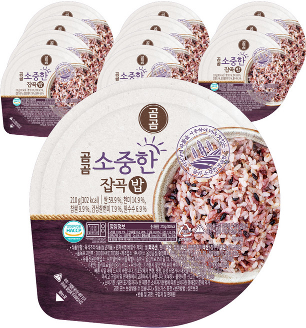 gomgom 微波即食珍貴雜糧飯, 210g, 12個