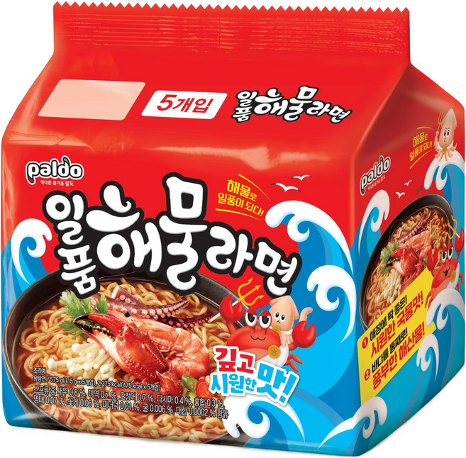 팔도일품 해물라면 115g, 5개