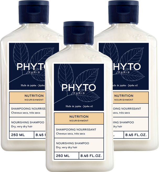 PHYTO 髮朵 滋潤滑順能量洗髮精, 250ml, 3瓶