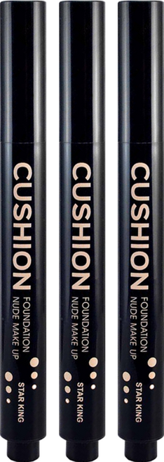 STAR KING 星之冠 按壓氣墊粉底筆 2.8g, 02 自然, 3支