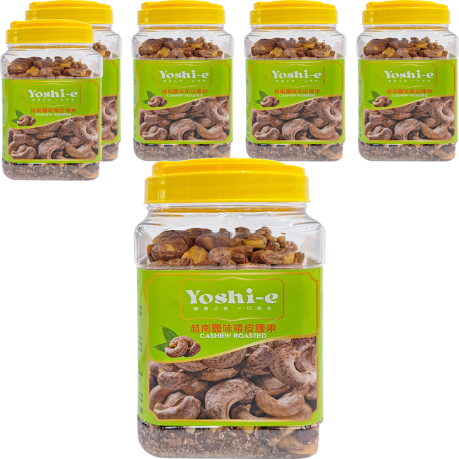 YOSHI-E 越南鹽味帶皮腰果, 380g, 6罐