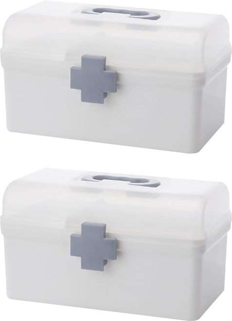 小麥購物 緊急醫藥箱 C511 小 白色 222g, 2個