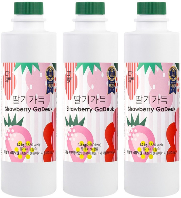 스위트컵 딸기가득 농축액, 1.2kg, 3개