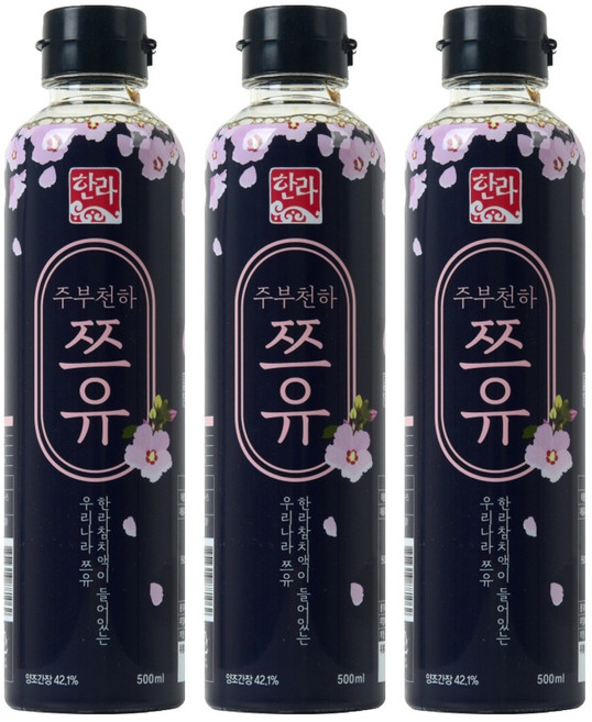 한라식품 주부천하 쯔유, 500ml, 3개