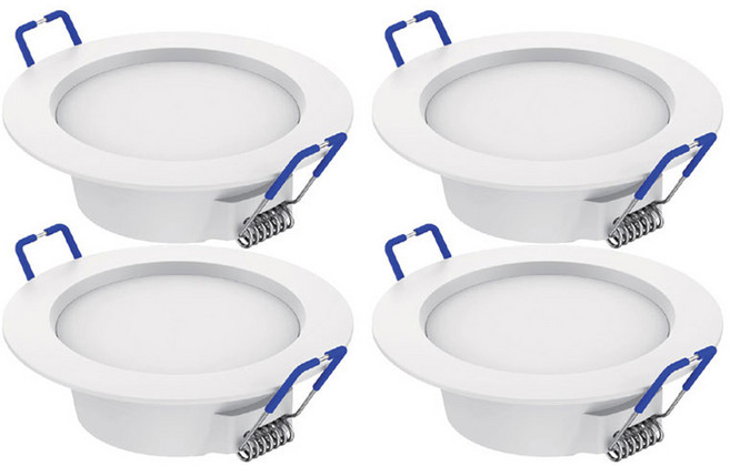 루미트론 다운라이트 플리커프리 매입등 3인치 5W, 주광색 하얀빛, 4개