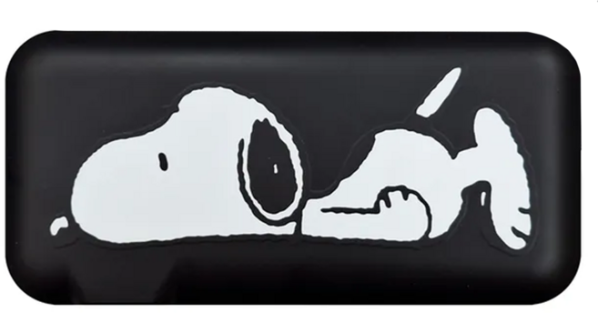 PEANUTS 史努比 萬國自帶雙線行動電源 12000Series, PSN-136, 趴趴款黑色