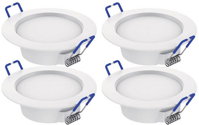 루미트론 다운라이트 플리커프리 매입등 3인치 5W, 백색 아이보리빛, 4개