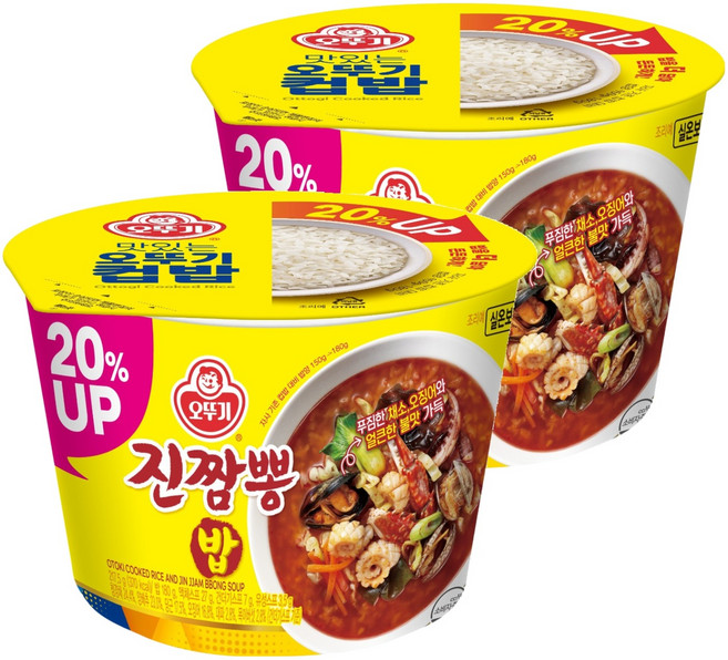 오뚜기 컵밥 진짬뽕밥, 217.5g, 2개