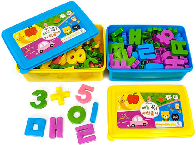 아이사랑 매일 꼭 자석글자 2종 세트, 1개, 123피스