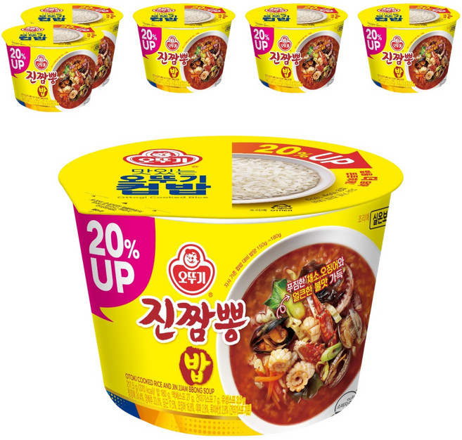 오뚜기 컵밥 진짬뽕밥, 217.5g, 6개