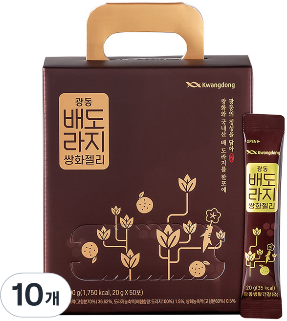 광동 배도라지 쌍화젤리 50포, 1kg, 10개