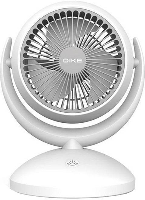 DIKE 自動擺頭USB充電式風扇 6吋, DUF320, 白色
