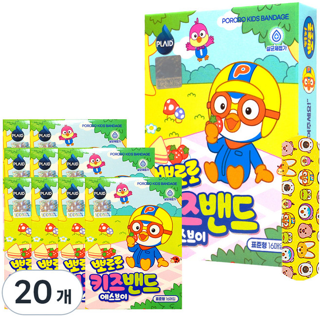 플레이드 뽀로로 키즈밴드 에스브이, 16개입, 20개