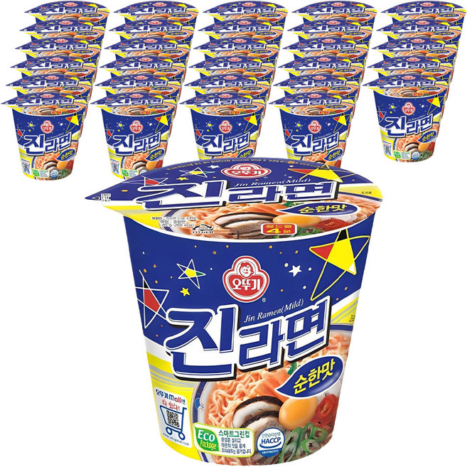 오뚜기 진라면 순한맛 컵 65g, 60개