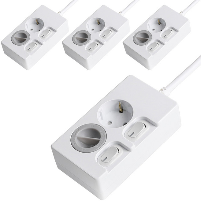 스윗홈 개별스위치 절전형 멀티탭 2구 + 안전커버 HOME-MO16S2, 0.7m, 4개