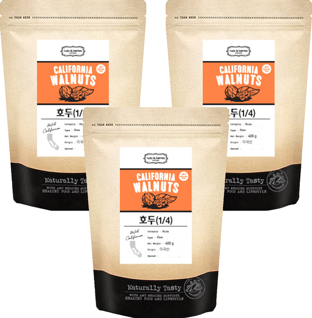 넛츠앤베리스 호두, 400g, 3개