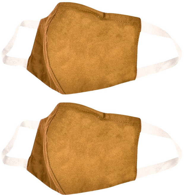 Osun 3D立體3層防水運動透氣布口罩 成人用 台灣製 CE322, 咖啡色, 1入, 2片