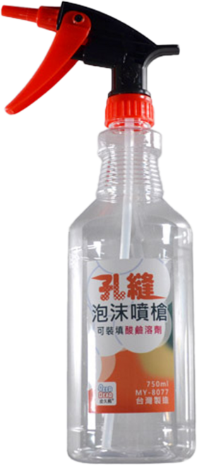 BEER BEAR 皮久熊 孔縫泡沫噴槍 13 x 8 x 30cm, 透明噴霧瓶, 4支