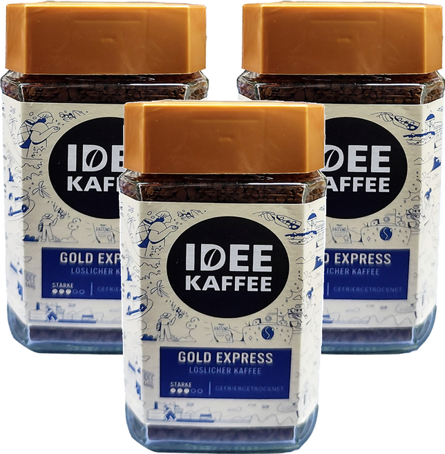 IDEE KAFFEE 金牌即溶咖啡 低刺激性, 100g, 1罐, 3罐