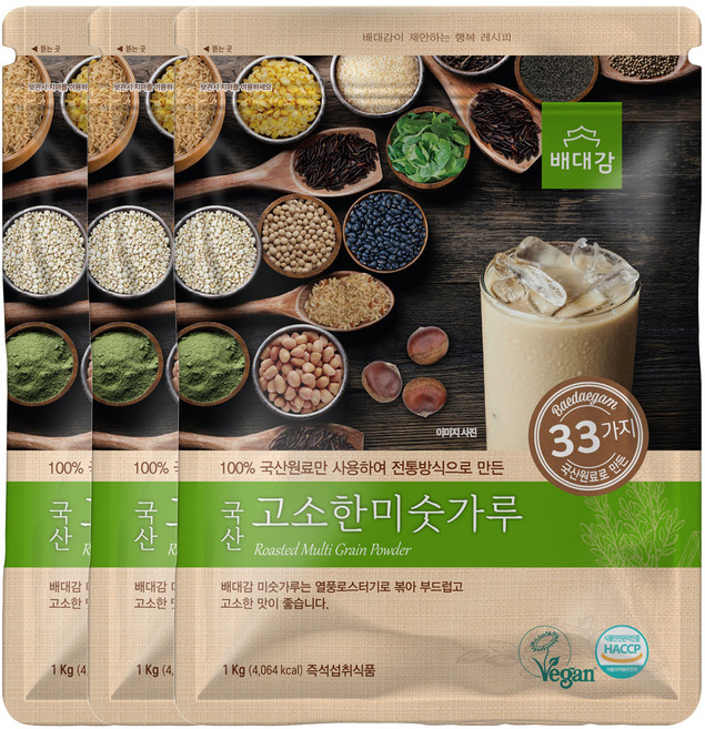 배대감 국산 고소한 미숫가루, 1kg, 3개