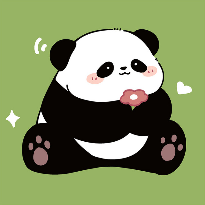 디클레어 DIY 명화그리기 유화 20 x 20 cm 세트, 6번 팬더, 1개