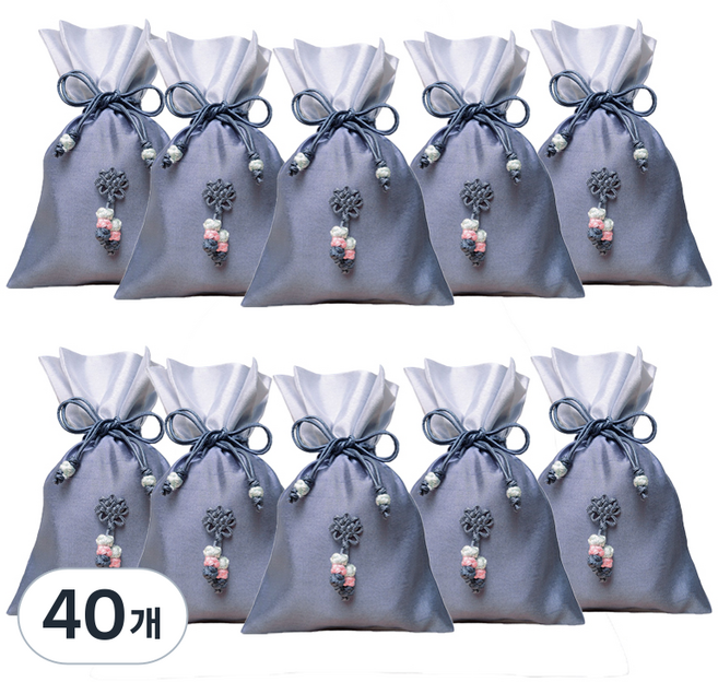 包裝網 傳統福袋 基本款 中, 40個, 20 藍灰色