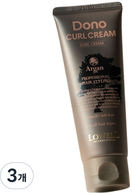 로웰 도노 컬 헤어 크림, 120ml, 3개