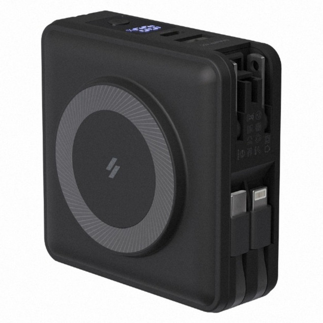 ADAM elements 亞果元素 GRAVITY X5 五合一 萬用行動電源15000mAh Type-C+Lightning, 黑色