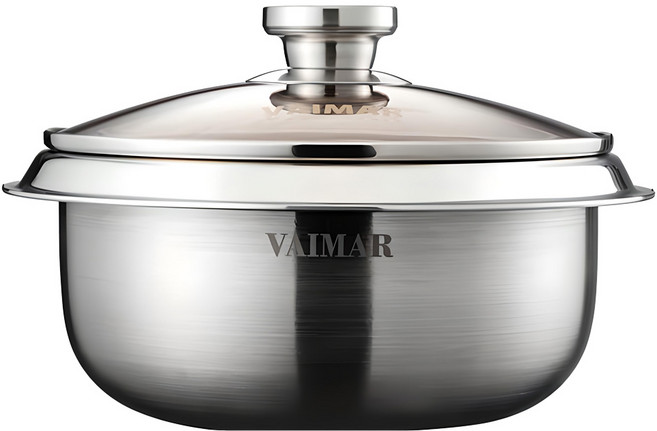 VAIMAR Weimar Hidden Chef IH三層不鏽鋼鍋, 18cm, 銀色, 1個