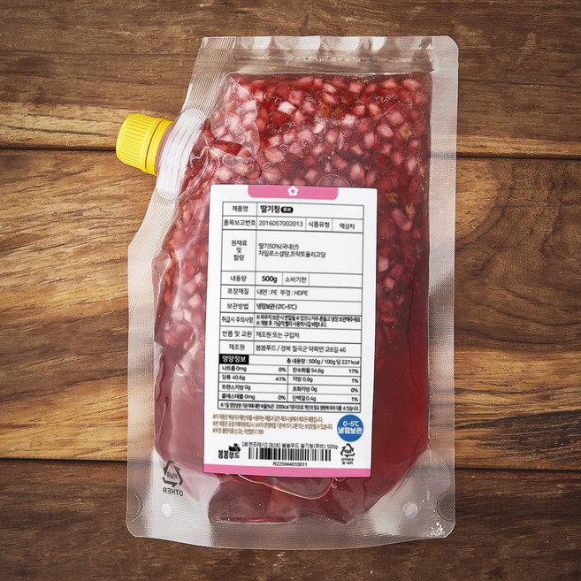 봄봄푸드 딸기청 큐브, 500g, 1개