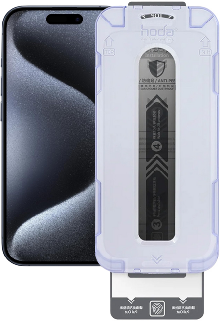 HODA 好貼 智慧型手機 2.5D 滿版 保護貼 for iPhone 15 Pro 防窺 9H 無塵艙 黑
