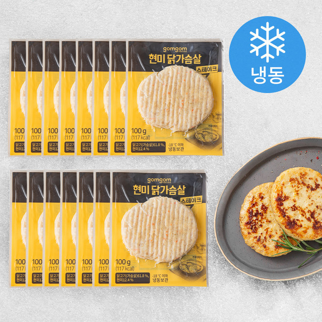 곰곰 현미 닭가슴살 스테이크, 100g, 1개입, 15개