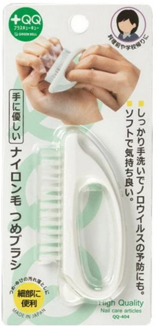 GREEN BELL 綠鐘 QQ 指甲清潔刷, 白色, 1個